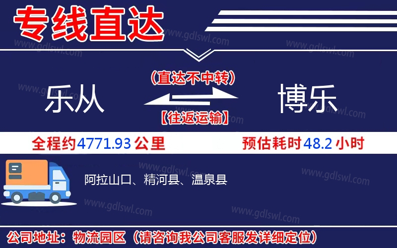 樂(lè)從到博樂(lè)物流公司